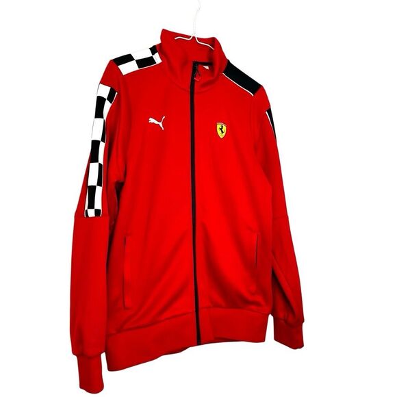 Puma Scuderia Ferrari Race MT7 Motosport Full Zip Track Jacket Red Small - Picture 3 of 5